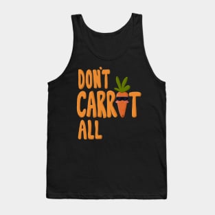 “Don’t Carrot All” cute Kawaii carrot with sunglasses design Tank Top